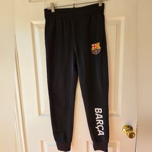 FC Barcelona Joggers Boys M‎ Sweatpants Barca Soccer Futbol Black